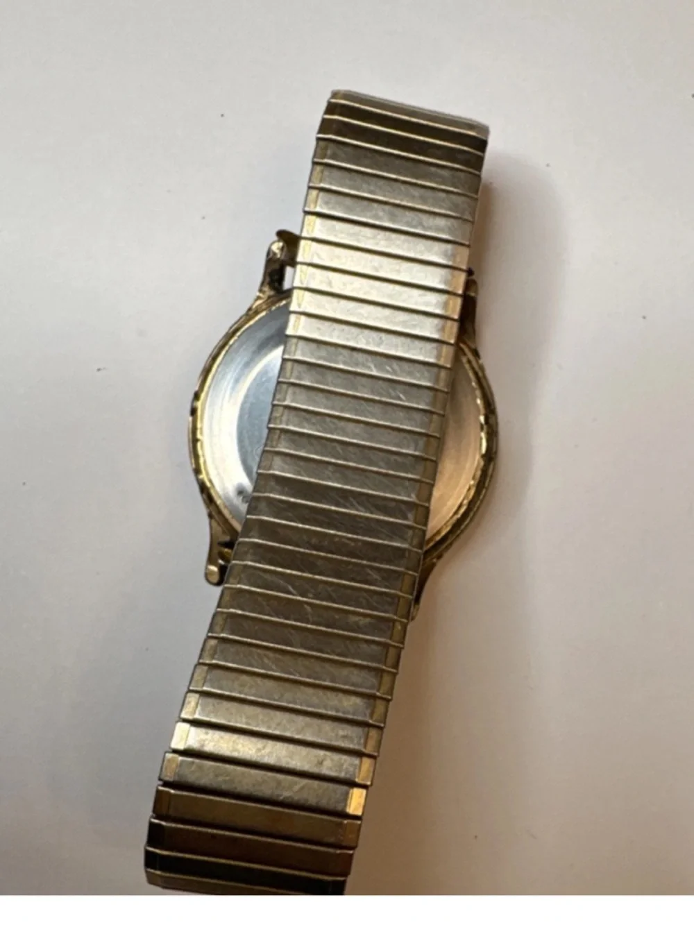 Vintage Timex Gold Tone Watch Stretch Band Parts Repair